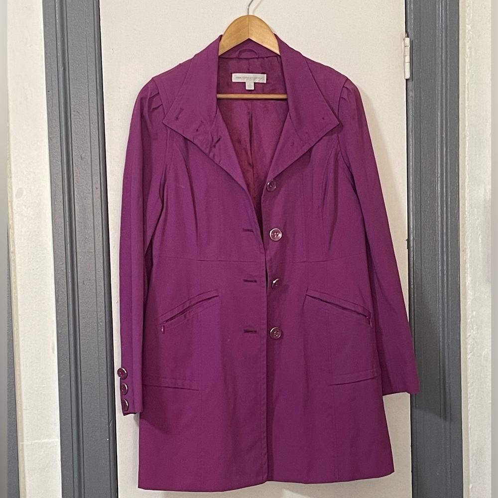 New York & Company Purple Peacoat
